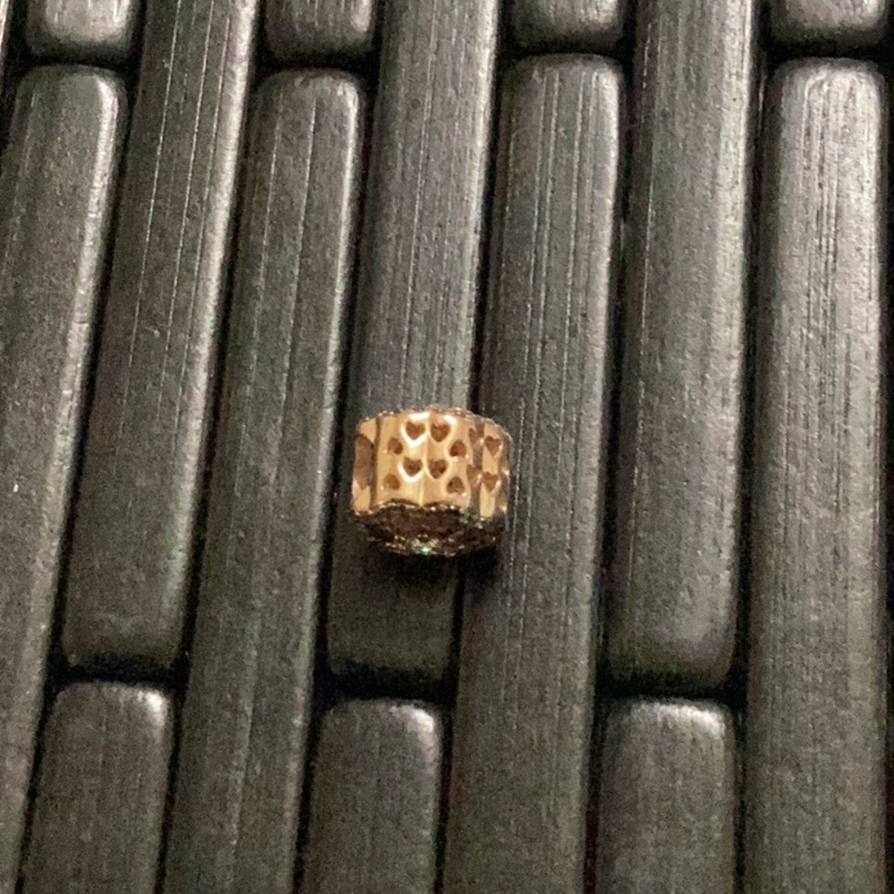 Pandora Vintage gold with crystal charm. 
New